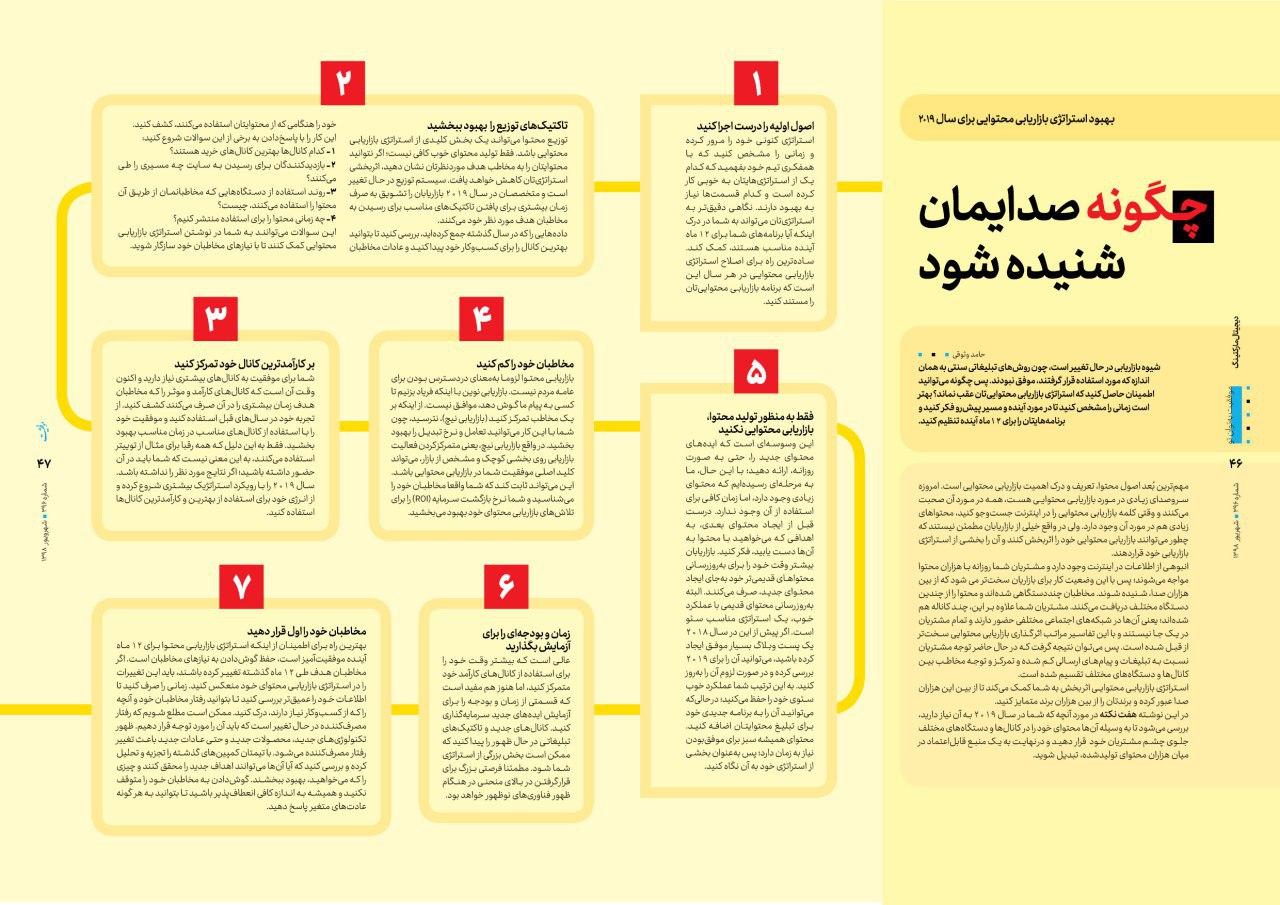 بهبود استراتژی بازاریابی محتوایی 